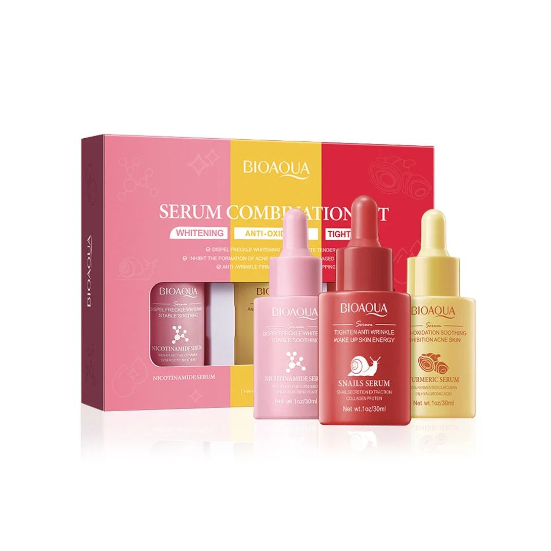 ✨ Set Bioaqua Serum Combination (x3) – Sueros Aclarantes & Antioxidantes