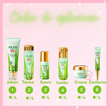 🌿✨ Kit Facial Aloe Vera 99% (x6) – BIOAQUA