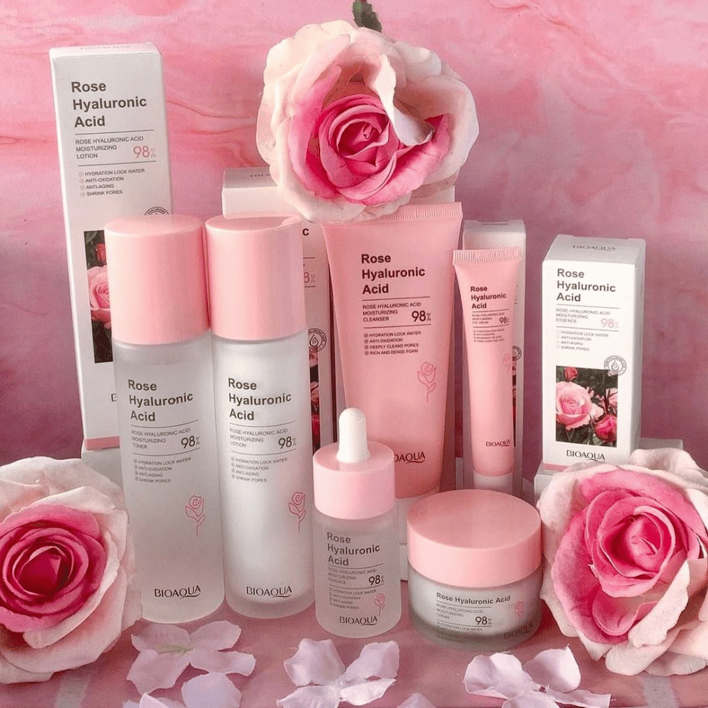 🌸✨ Combo Rosa – Ácido Hialurónico + Rosa (x6) · BIOAQUA