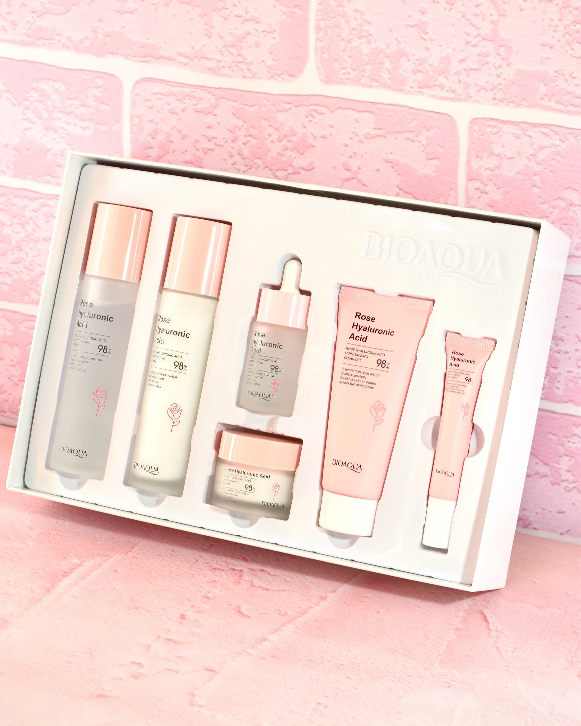 🌸✨ Combo Rosa – Ácido Hialurónico + Rosa (x6) · BIOAQUA