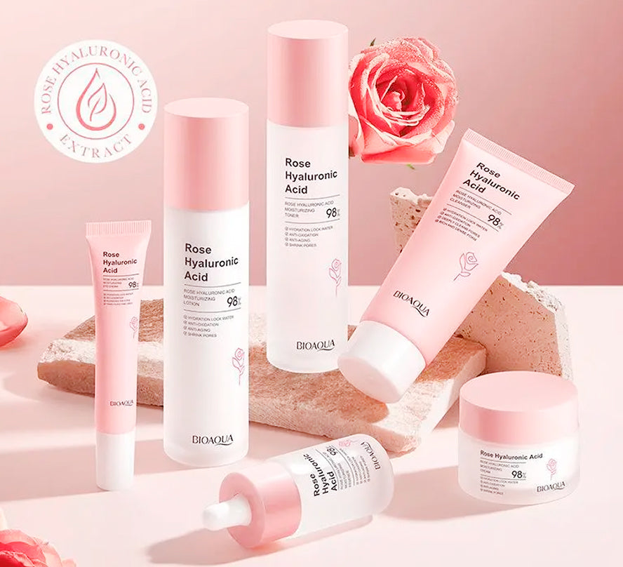 🌸✨ Combo Rosa – Ácido Hialurónico + Rosa (x6) · BIOAQUA